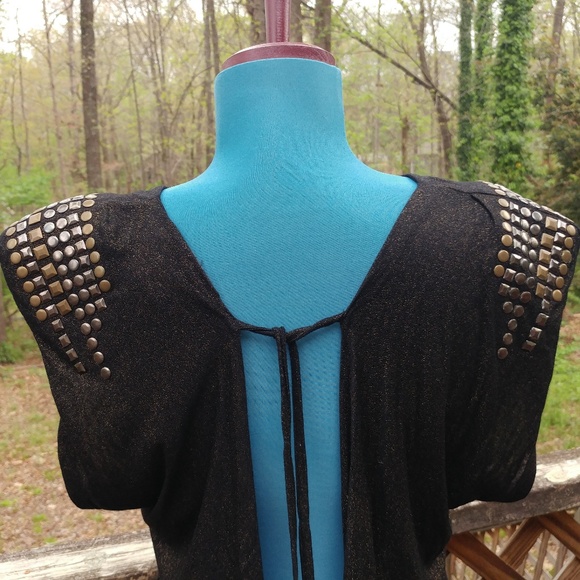 Urban Behavior Shena Metal Studded Metalic Top - Picture 7 of 7